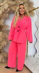 IZZY BLAZER + PANTS SET NEONPINK