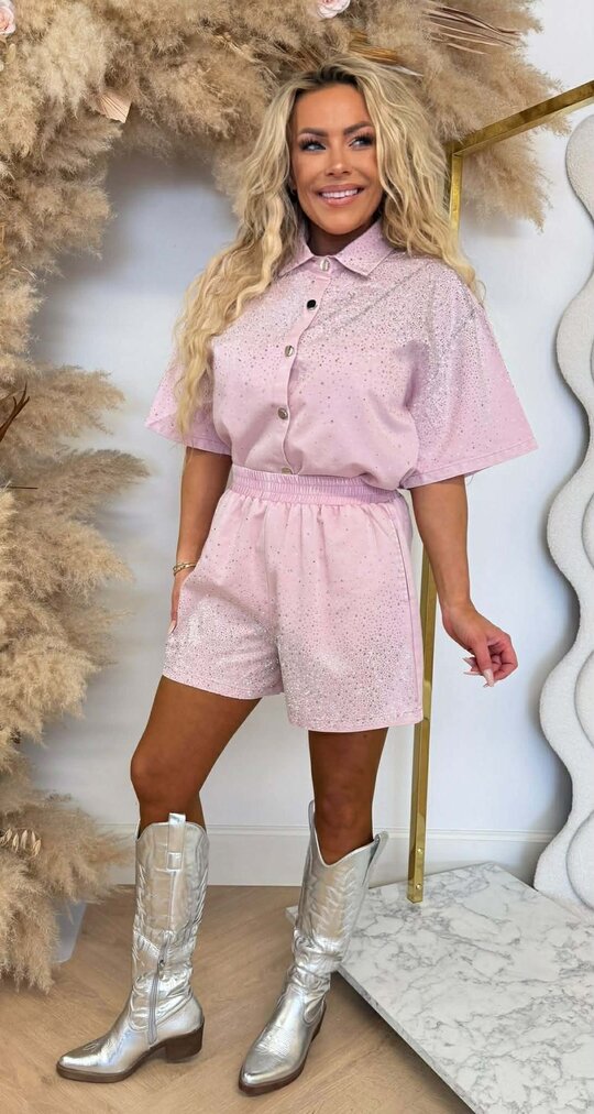 DENIM DIAMOND SET 227 PINK