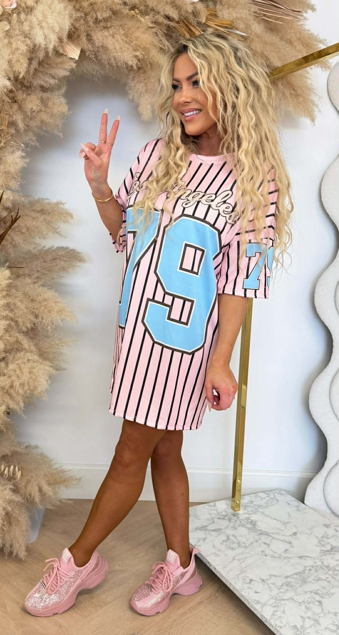 BASY LOS ANGELES LONG TEE PINK BASY LOS ANGELES LONG TEE PINK