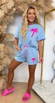 PALM SHORT SET ICEBLUE