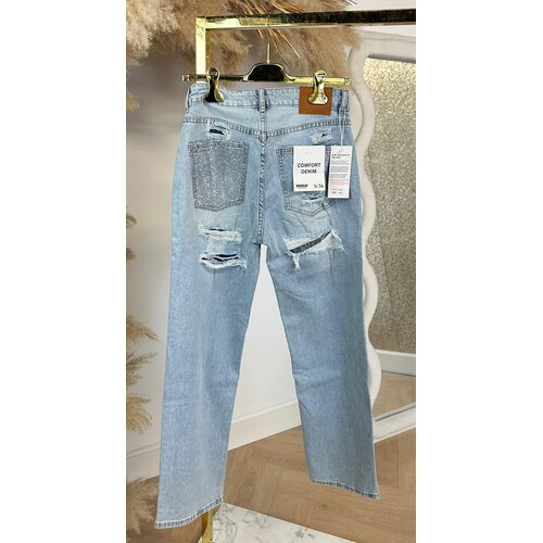 VIRAL GLITTER POCKET JEANS T63-3 DENIMBLUE