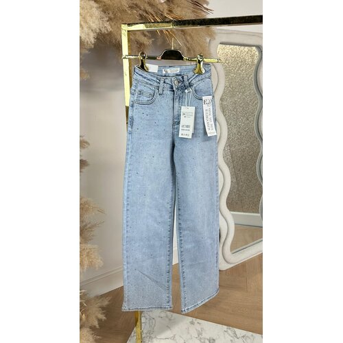 WIDE LEG GLITTER JEANS 880-9 LIGHTDENIM
