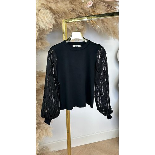 TWISTY SLEEVE TOP 9314 BLACK