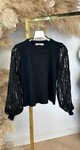 TWISTY SLEEVE TOP 9314 BLACK