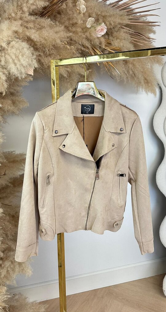 SUEDINE ZIP JACKET 3346 BEIGE