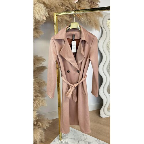 SUEDINE TRENCHCOAT OLDPINK