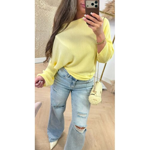 LIES BASIC RIBBEL TOP YELLOW