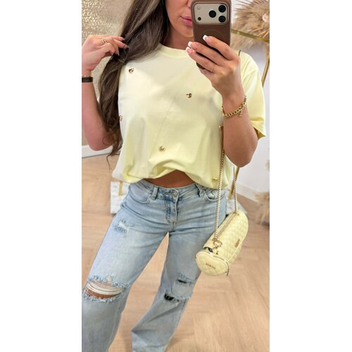 HEARTS STUDS TEE 531 YELLOW