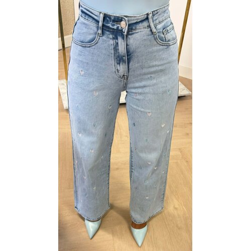 MILA STRAIGHT LEG HEART JEANS 661 DENIMBLUE