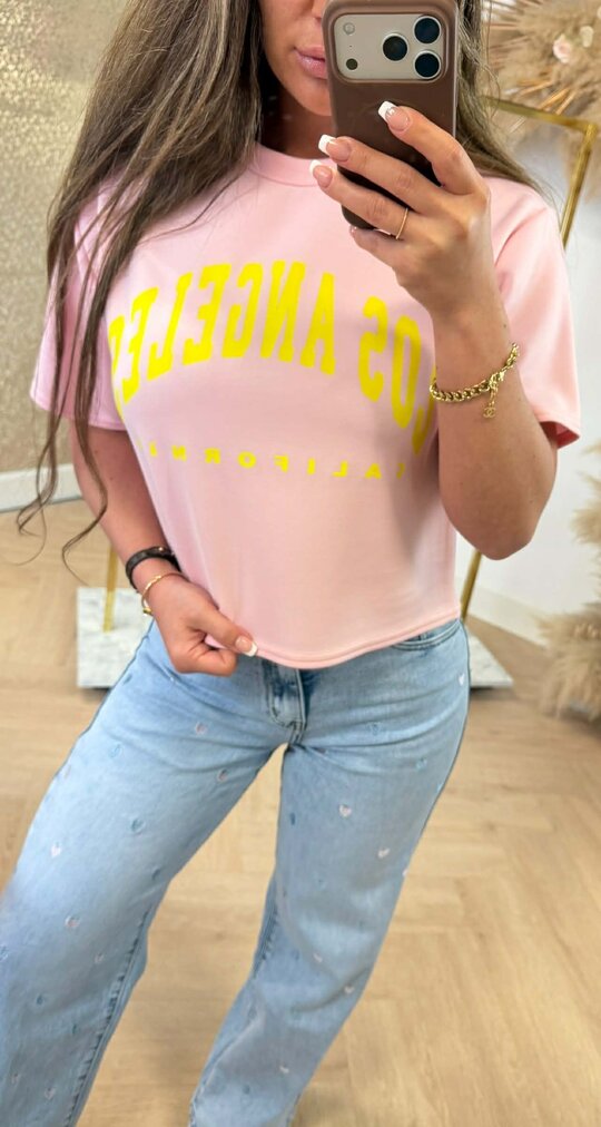 CALI CROPPED TOP PINK