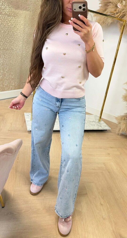 LOVY KNITTED TEE 9379 PINK