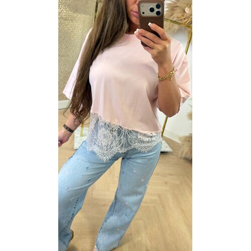 JUNA LACE TOP PINK