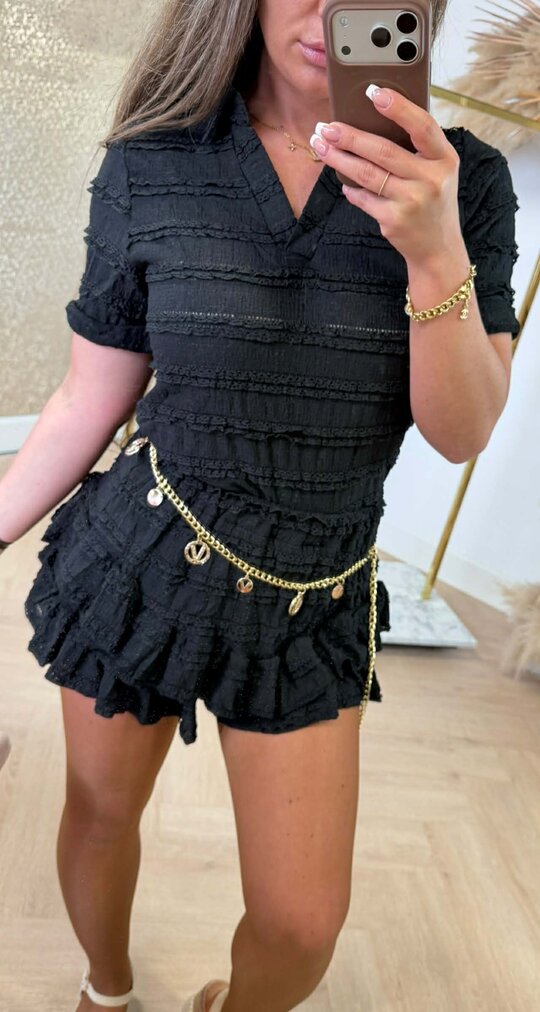 RUFFLE SETJE 2076 BLACK