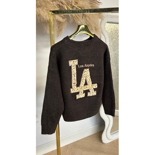 LA SEQUIN TEKST SWEAT 3831370 CHOCO