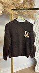 LA SEQUIN TEKST SWEAT 3831370 CHOCO