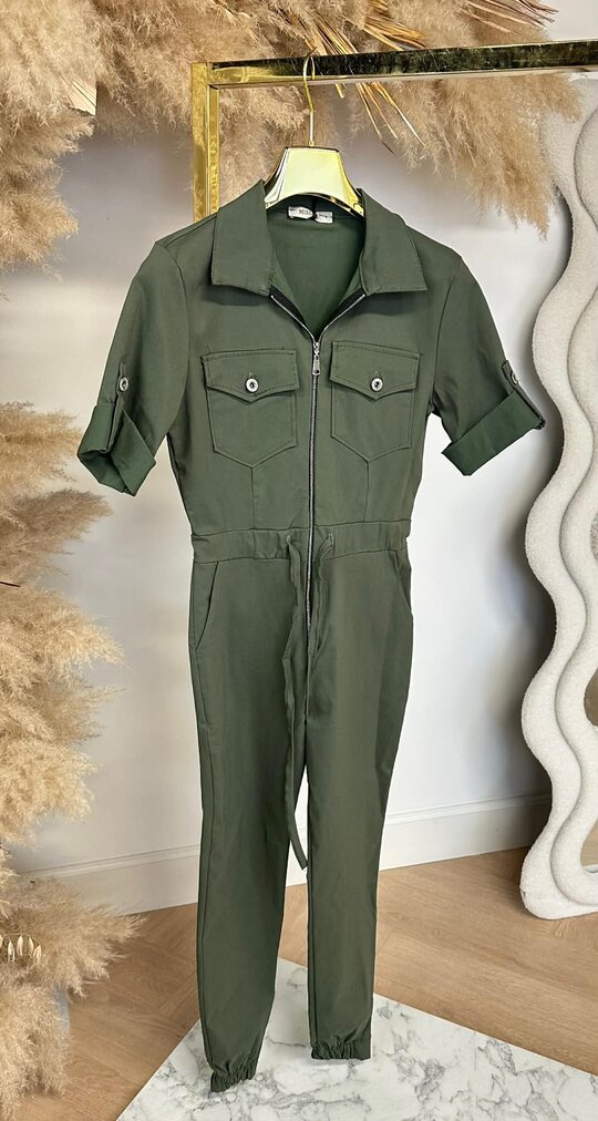 SHANNA STRETCH JUMPSUIT ARMYGREEN
