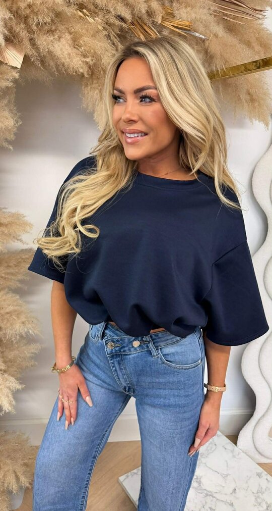 MUSTY CROPPED TOP NAVY