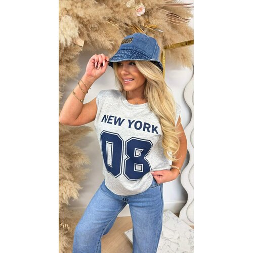 PADDED NY 08 TOP GREY