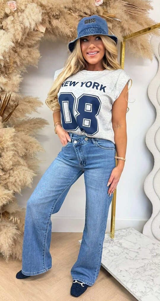 PADDED NY 08 TOP GREY