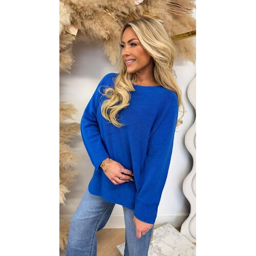 ROUND NECK TOP KOBALT