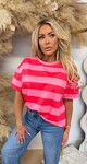 FORCY STRIPE TEE PINK