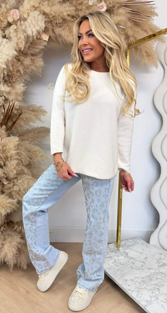 ROUND NECK TOP CREME