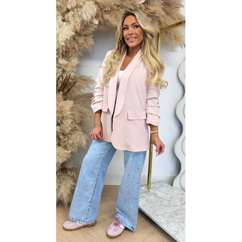BRIANNA CROPPED MOUW BLAZER LIGHTPINK