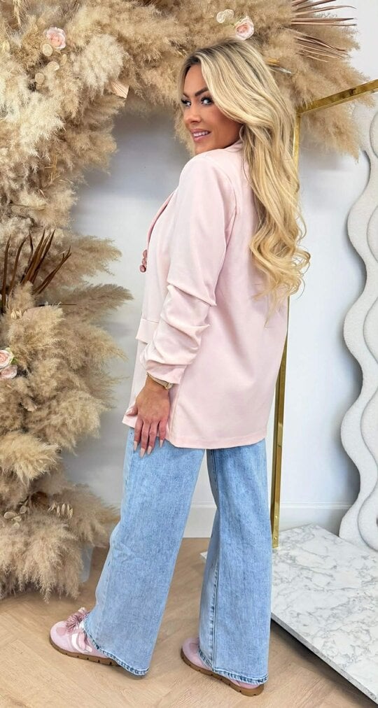 BRIANNA CROPPED MOUW BLAZER LIGHTPINK