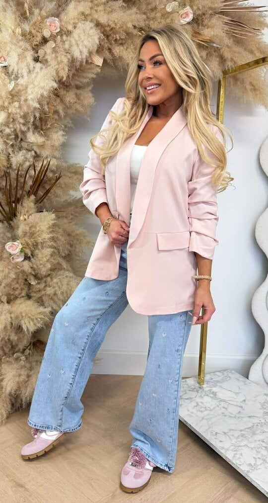 BRIANNA CROPPED MOUW BLAZER LIGHTPINK