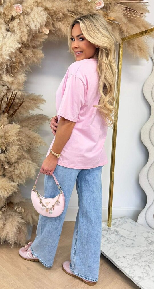 GLITTER SHIRT 6902 PINK