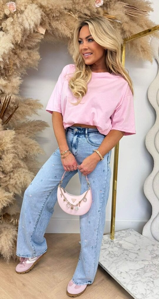 GLITTER SHIRT 6902 PINK