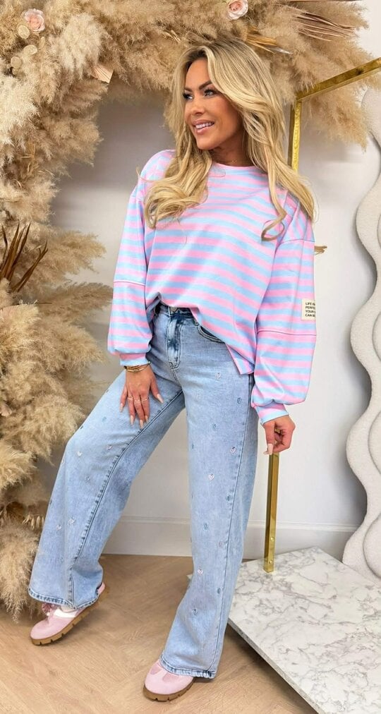 STREEP PATCH PERFECT LONGSLEEVE BLUE