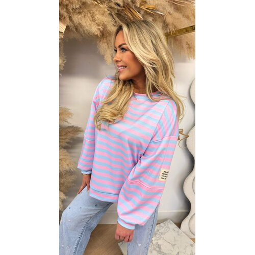 STREEP PATCH PERFECT LONGSLEEVE BLUE