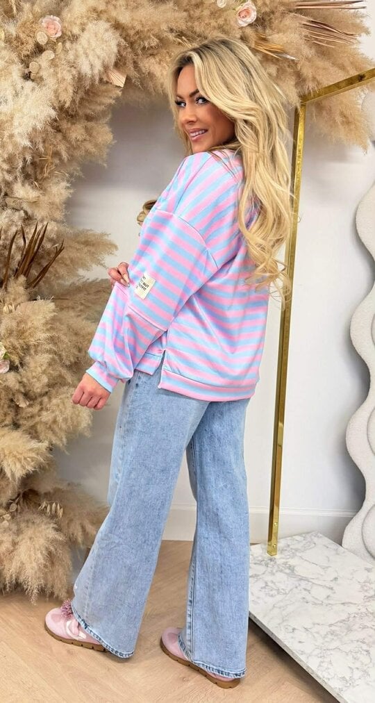 STREEP PATCH PERFECT LONGSLEEVE BLUE