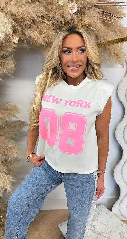 PADDED NY 08 TOP OFFWHITE