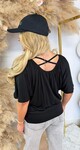 BACK CROSSED TOP BLACK