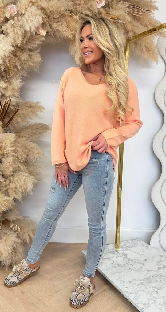 MINDY SOFT V TOP ORANGE