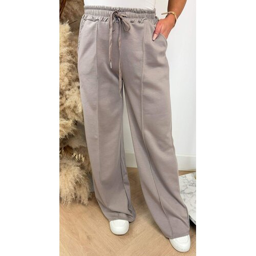 MICHELLE SOFT STRAIGHT LEG PANTS TAUPE