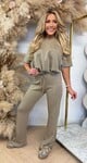 BESTSELLER MUSTY CROPPED SET TAUPE