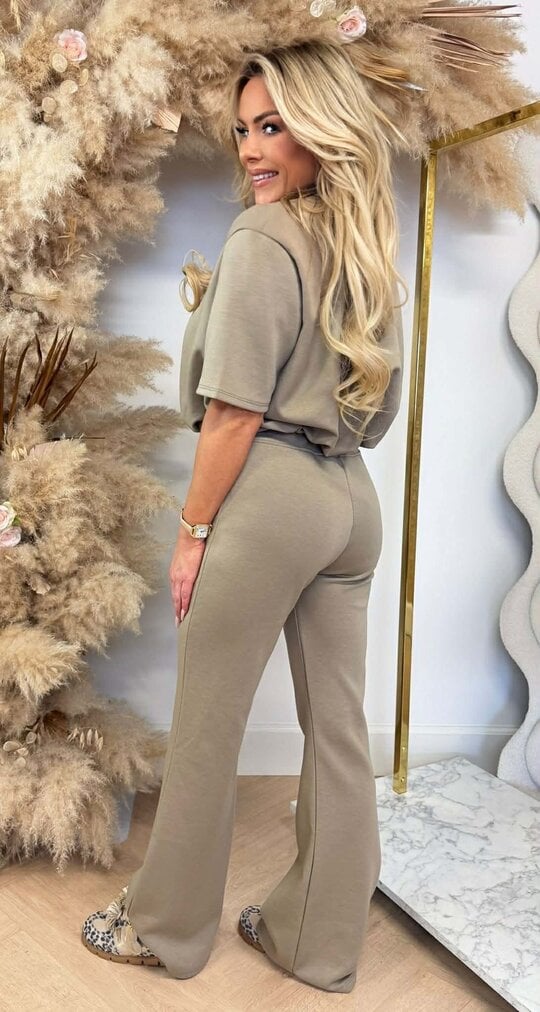 BESTSELLER MUSTY CROPPED SET TAUPE