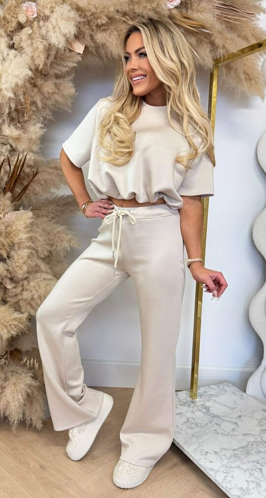BESTSELLER MUSTY CROPPED SET BEIGE