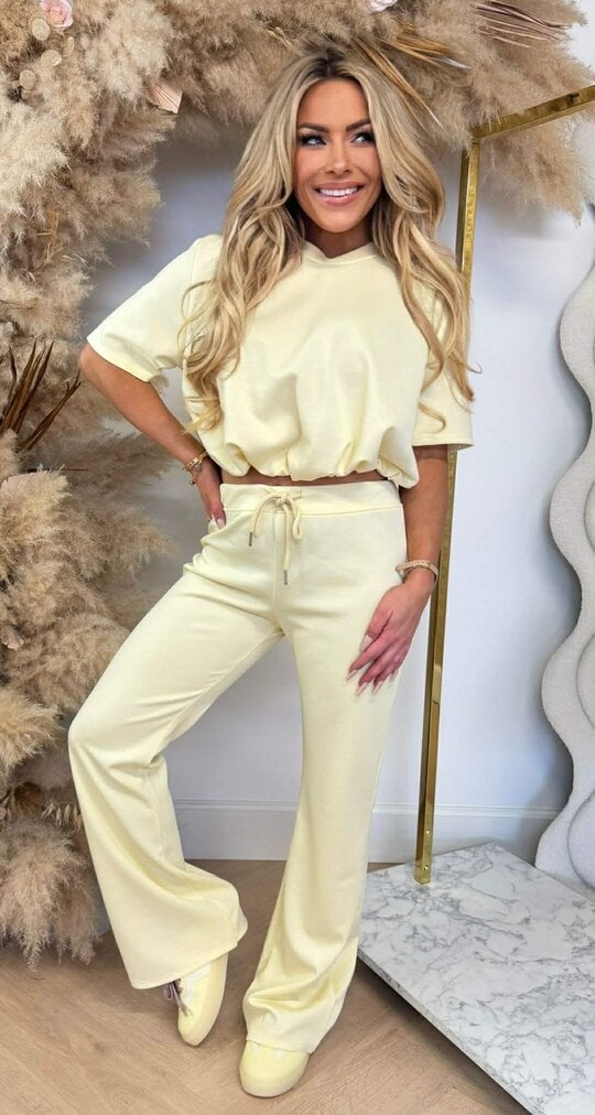 BESTSELLER MUSTY CROPPED SET BUTTERYELLOW