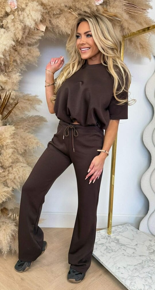 BESTSELLER MUSTY CROPPED SET CHOCO