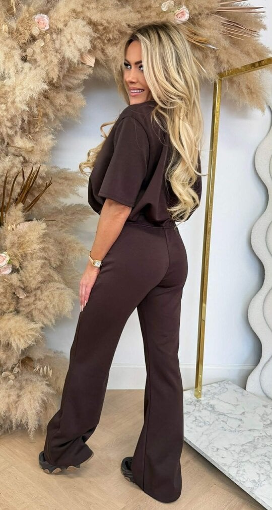 BESTSELLER MUSTY CROPPED SET CHOCO