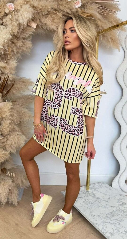 JERSEY BASEBALL LEO STRIPE LONG TEE YELLOW