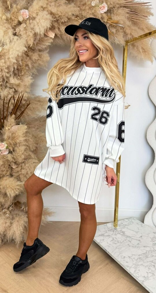 FOCUSSTORM DRESS OFFWHITE