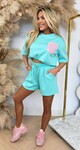 BESTY GLITTER POCKET SET AQUA