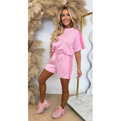 MUSTHAVE STRIPE SHORT SET PINK