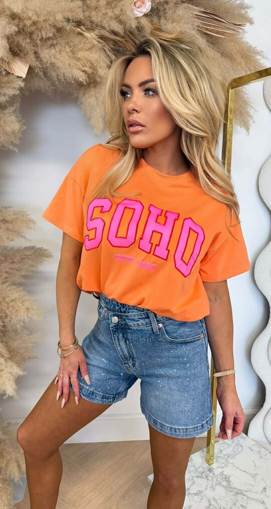 SOHO BESTSELLER SHIRT 8011080 ORANGE/PINK