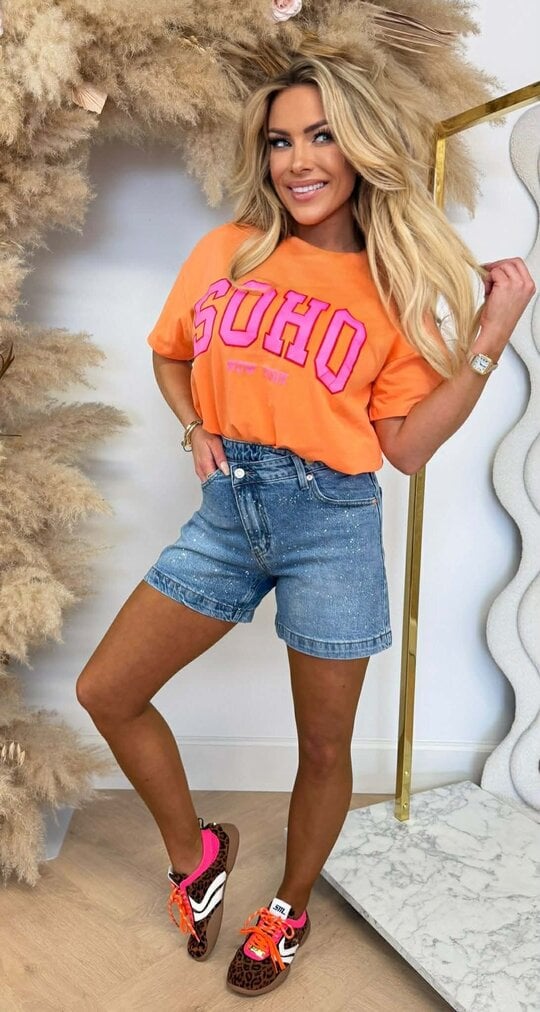 SOHO BESTSELLER SHIRT 8011080 ORANGE/PINK